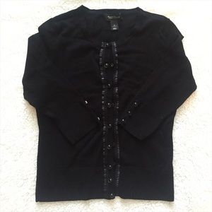 Black cardigan with 3/4 sleeves